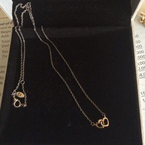 Silver and Gold hearts Pandora Necklace